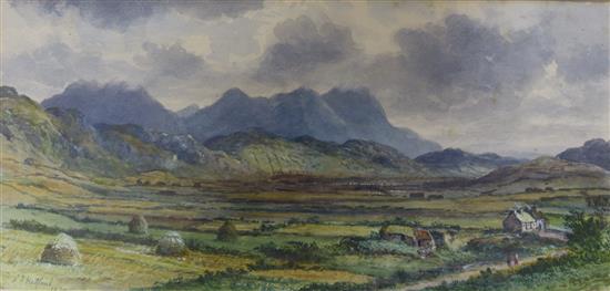 Henry Albert Hartland (1840-1893) North Wales Landscape, 7 x 14.75in.